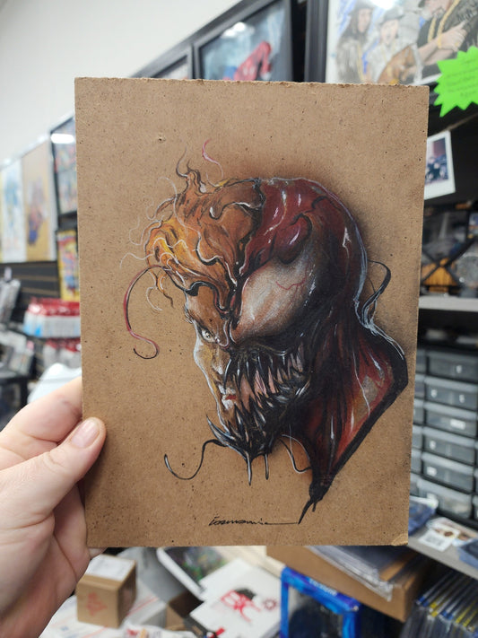 Carnage original painting on board