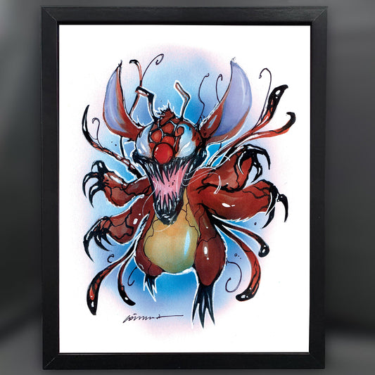 Carnage-Ized Stitch 12"X16" Framed Art Print by Görkem Demir