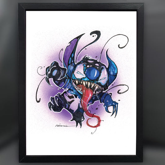 VenomIzed Stitch 12"X16" Framed Art Print by Görkem Demir