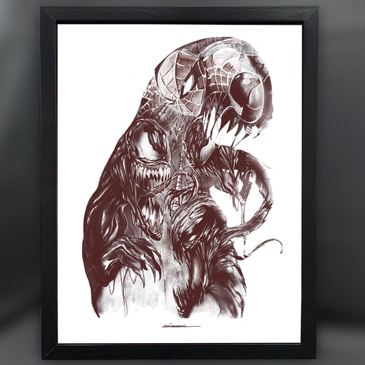 Symbiote Silhouette 12"X16" Framed Art Print by Görkem Demir